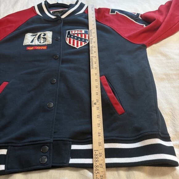 Heritage American Blue/Red varsity  jacket Lacrosse Embroidered‎ Patches 3XL - Picture 15 of 16